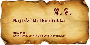 Majláth Henrietta névjegykártya
